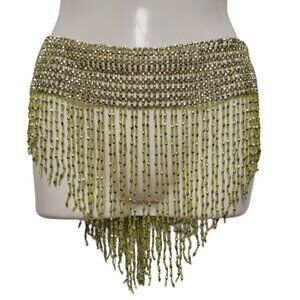 Hip Belt Glitter Elastic Belt Beaded Belt Bellydance Hipskirt Dance Accessory